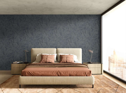 Seabrook Japandi Style Mari Wallpaper - Navy Blue
