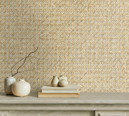 Seabrook Japandi Style Mika Wallpaper - Hemp