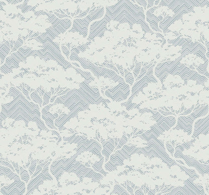 Seabrook Japandi Style Nara Wallpaper - Blue Mist