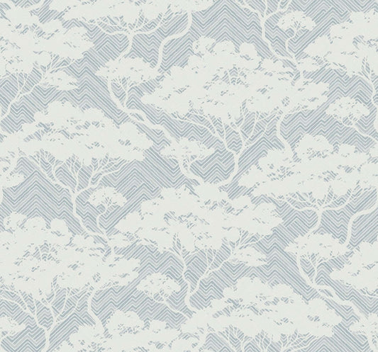 Seabrook Japandi Style Nara Wallpaper - Blue Mist