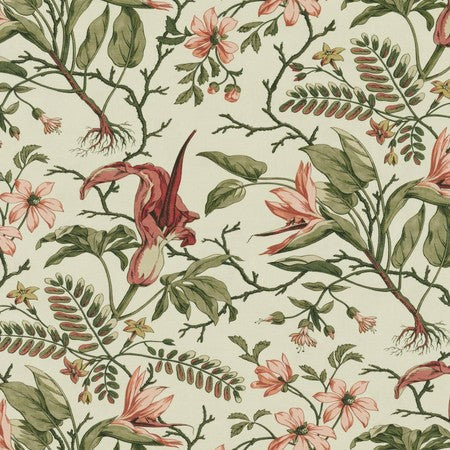 Paradiso Fabric by Jasper in Pink Green