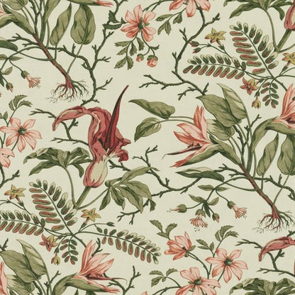 Paradiso Fabric by Jasper in Pink Green