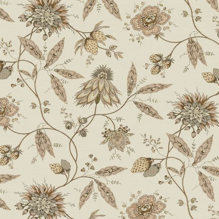 Fraises Des Bois Fabric by Jasper in Brown