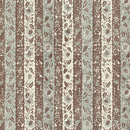 Melaya Fabric by Jasper in Blue/brown