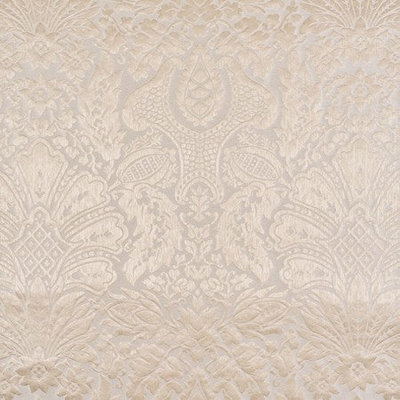 Deia Damask Fabric by Jasper in Ivory