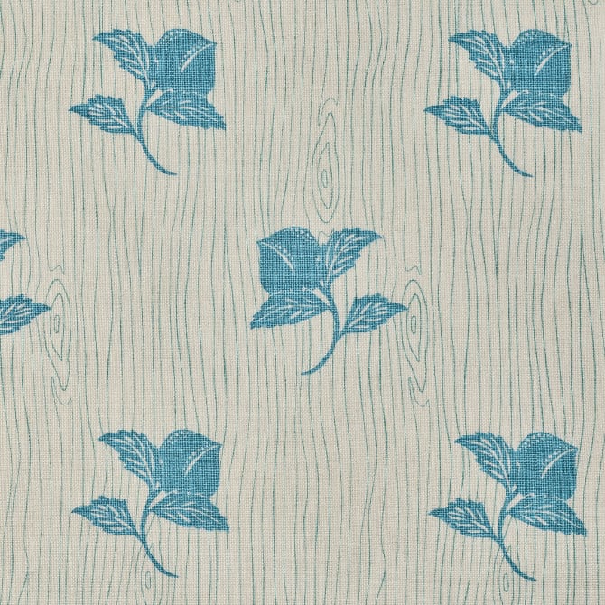 Cherry Blossom Fabric by Katie Ridder in Peacock on White