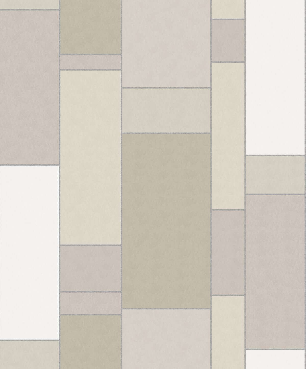 Seabrook Mondrian De Stijl Wallpaper - Soft Sage & Silver