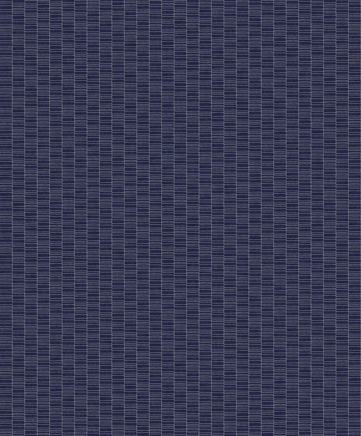 Seabrook Mondrian Deco Spliced Stripe Wallpaper - Denim Blue