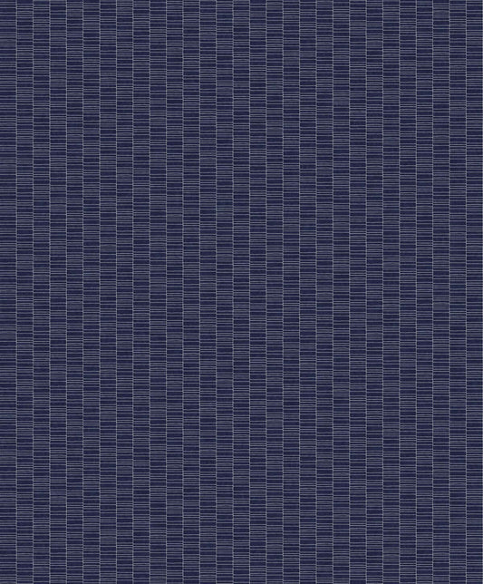 Seabrook Mondrian Deco Spliced Stripe Wallpaper - Denim Blue