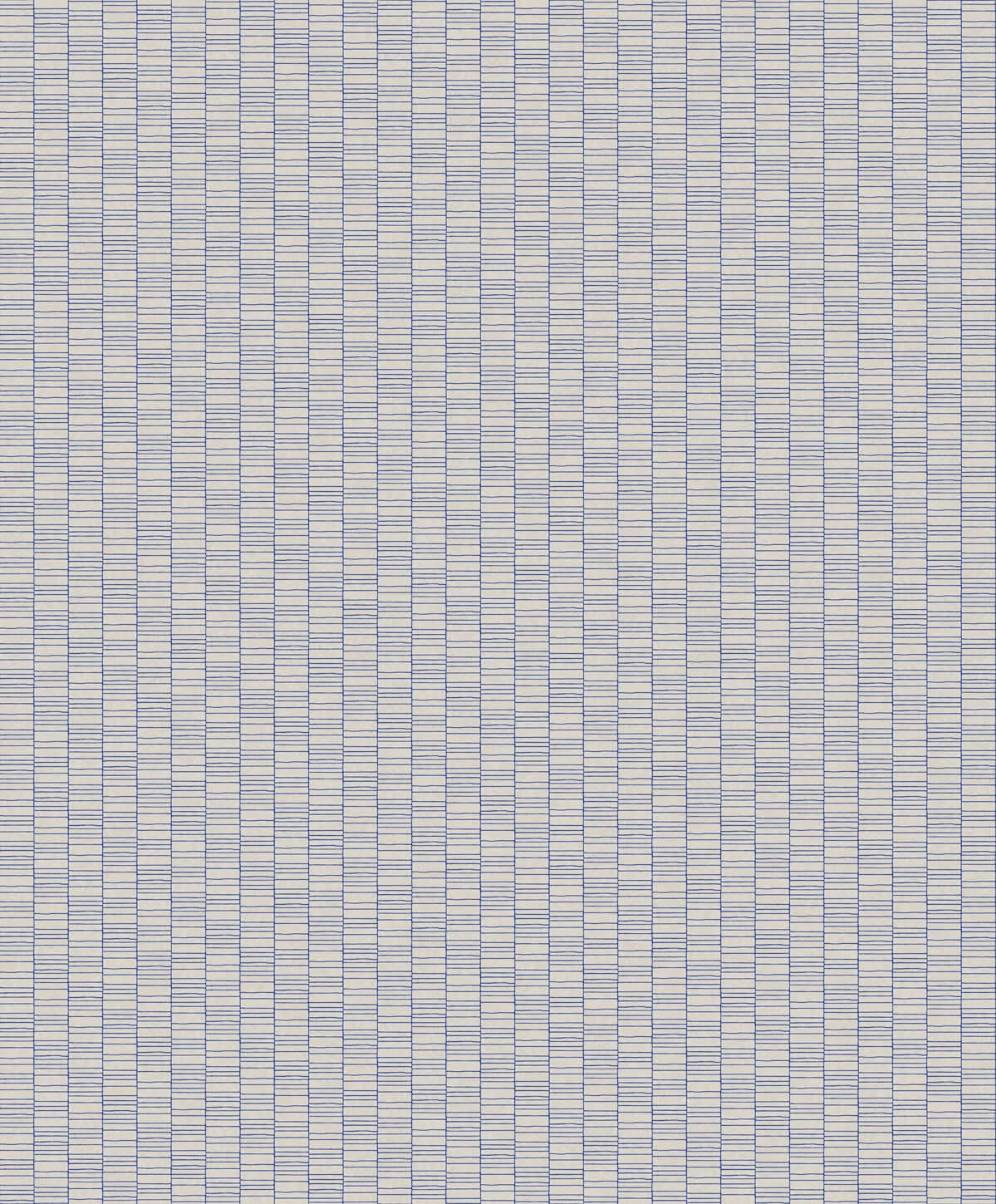 Seabrook Mondrian Deco Spliced Stripe Wallpaper - Ivory & Cobalt