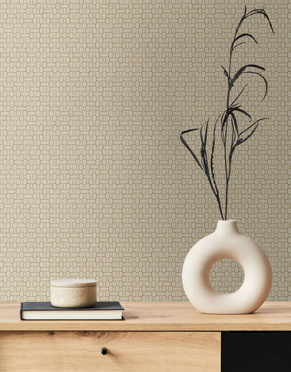 Seabrook Mondrian Capsule Wallpaper - Parchment