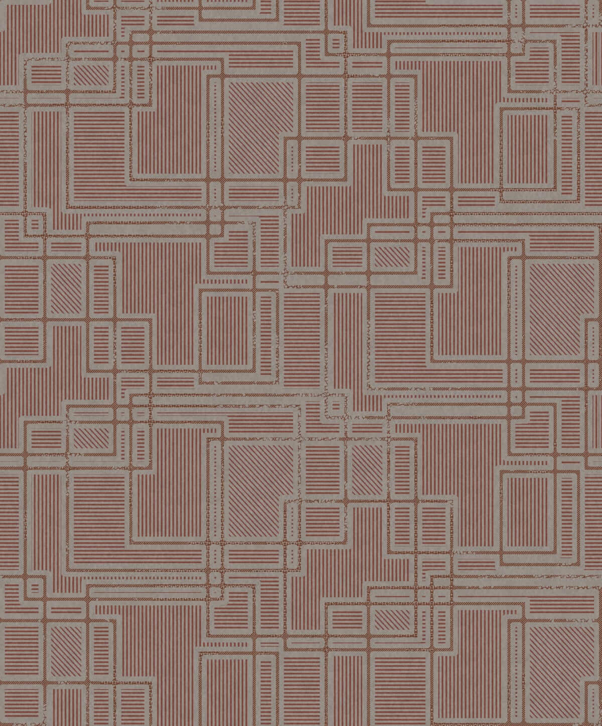 Seabrook Mondrian Bauhaus Wallpaper - Burgundy