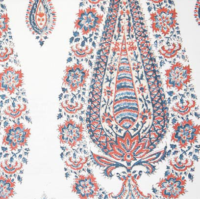 Cypress Fabric by Titley & Marr in Indigo and Madder