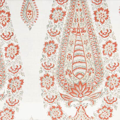 Cypress Fabric by Titley & Marr in Terracotta and Sage
