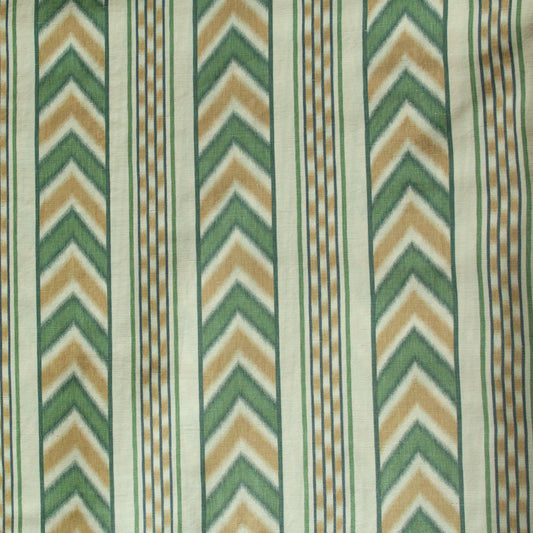 Kamil Stripe Fabric by Titley & Marr in Grass & Ochre