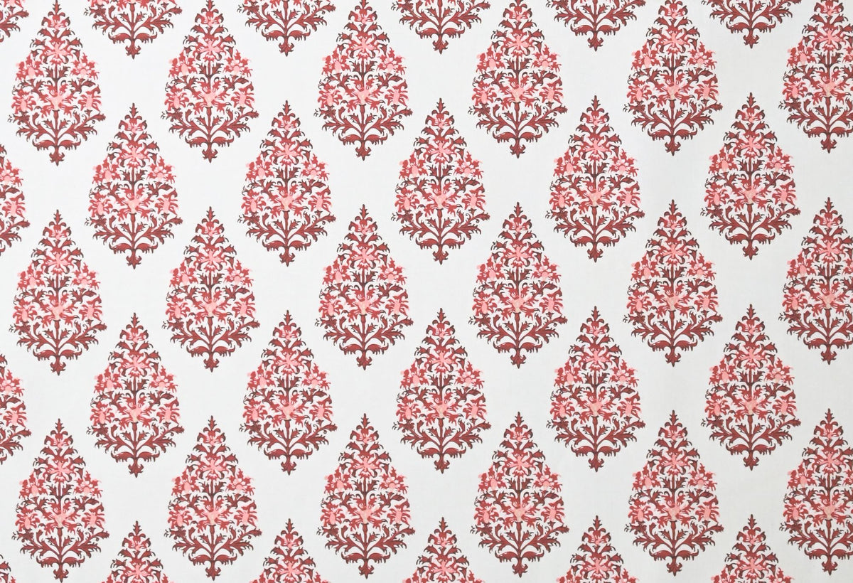Kashmir Fabric by Titley & Marr in Scarlet & Coral