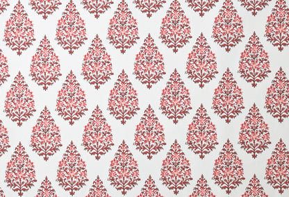 Kashmir Fabric by Titley & Marr in Scarlet & Coral