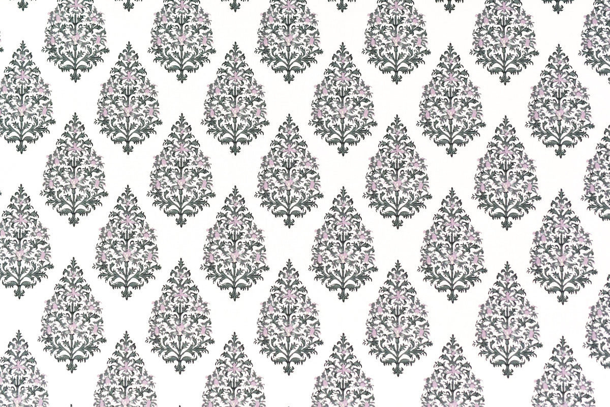 Kashmir Fabric by Titley & Marr in Sage & Amethyst