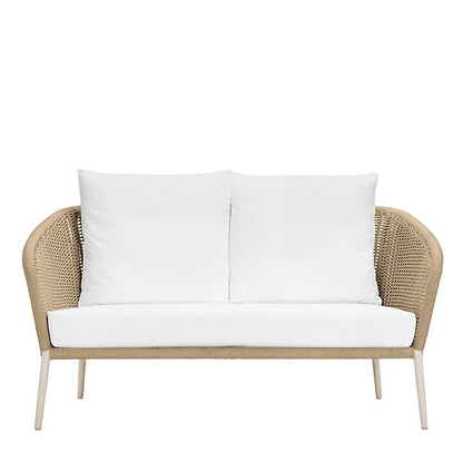 Knot Sofa 2 Seat by JANUS et Cie in Alabaster/Hazel Wood