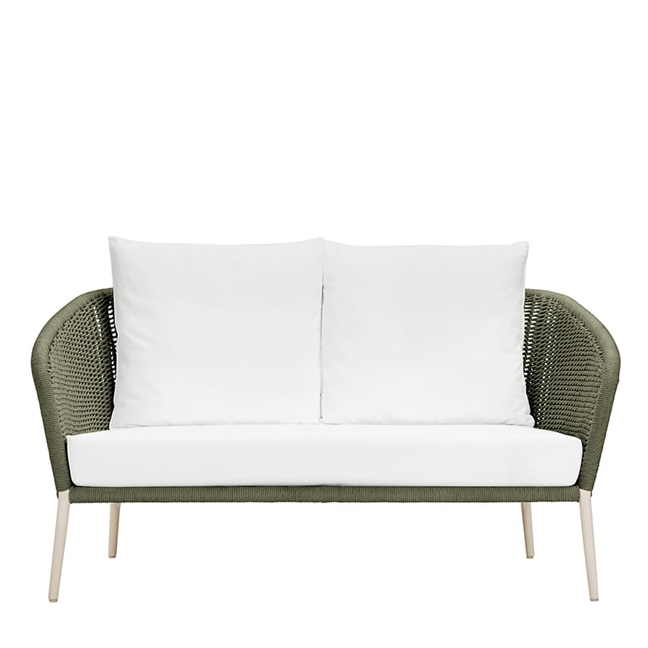 Knot Sofa 2 Seat by JANUS et Cie in Alabaster/Olive