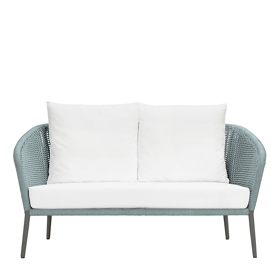Knot Sofa 2 Seat by JANUS et Cie in Graphite/Cyan