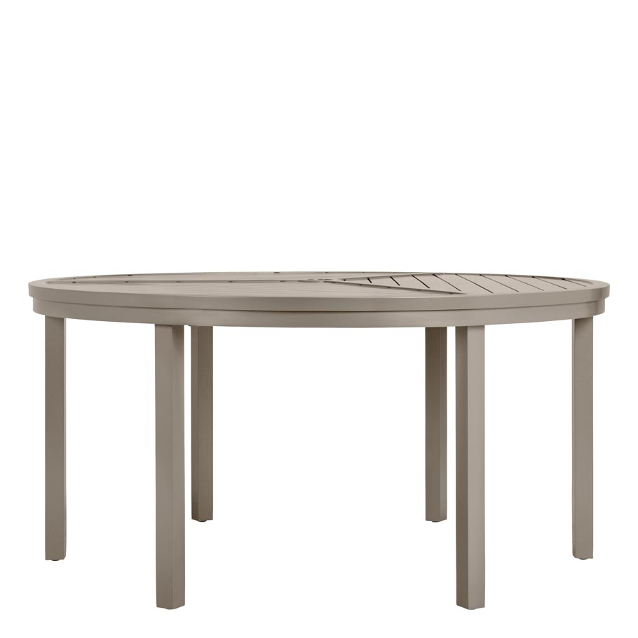 Koko II Dining Table Round 152 With Umbrella Hole by JANUS et Cie in Mercury