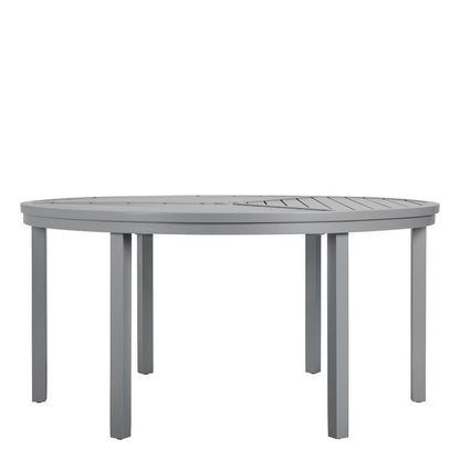 Koko II Dining Table Round 152 With Umbrella Hole by JANUS et Cie in Silver