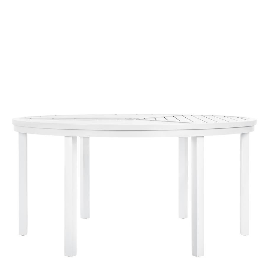 Koko II Dining Table Round 152 With Umbrella Hole by JANUS et Cie in White