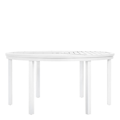 Koko II Dining Table Round 152 With Umbrella Hole by JANUS et Cie in White