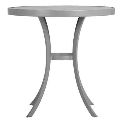 Koko II Tulip Dining Table Round 76 by JANUS et Cie in Silver