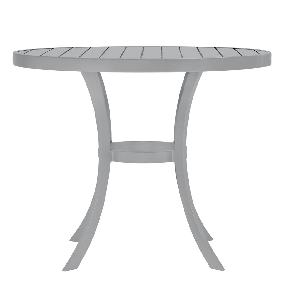 Koko II Tulip Dining Table Round 92 by JANUS et Cie in Silver