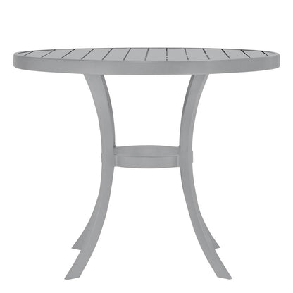 Koko II Tulip Dining Table Round 92 by JANUS et Cie in Silver