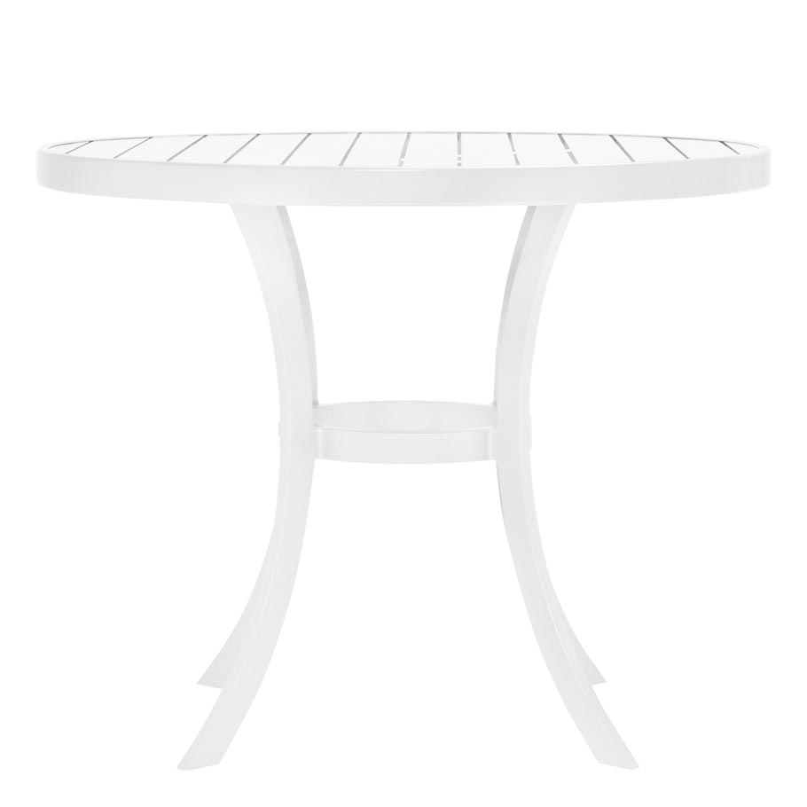 Koko II Tulip Dining Table Round 92 by JANUS et Cie in White