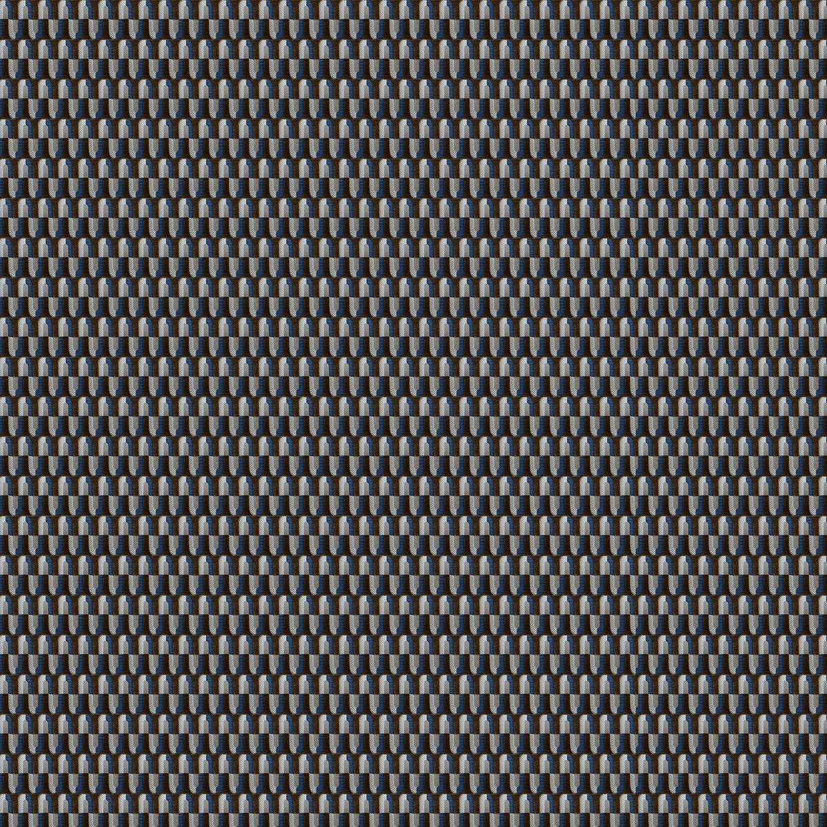 Algendar Fabric by Gaston y Daniela in Marron/Azul
