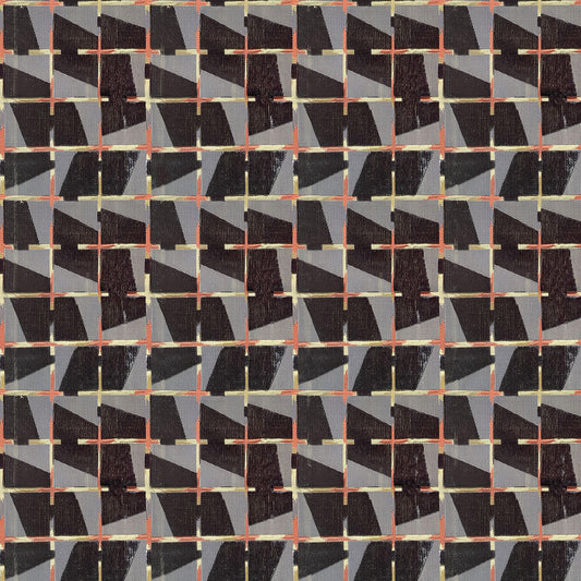 Reyezuelo Fabric by Gaston y Daniela in Black/Naranja