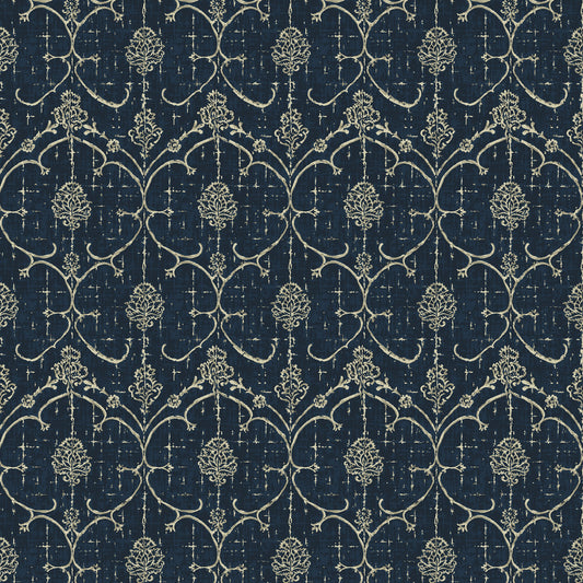 Lorenzo Fabric by Gaston y Daniela in Petroleo