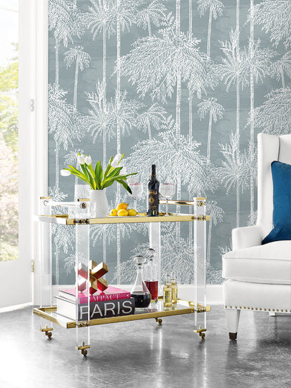 Coastal Haven Palm Grove Wallpaper