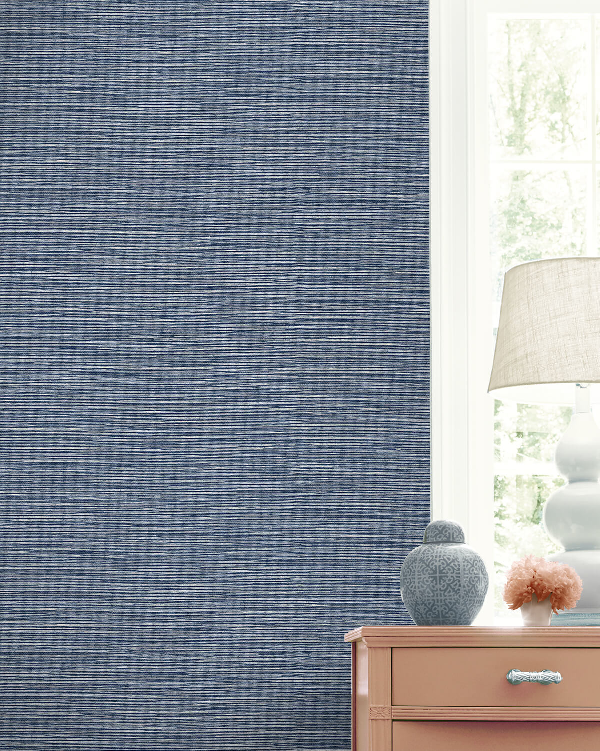Coastal Haven Tiger Island Faux Grasscloth Wallpaper