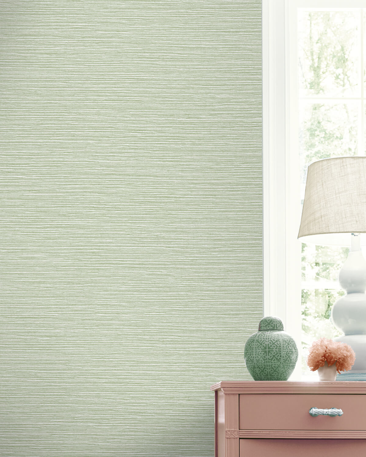 Coastal Haven Tiger Island Faux Grasscloth Wallpaper