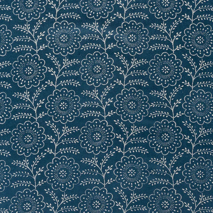 Lara Fabric by Décors Barbares in Blue / Velvet