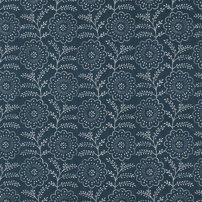 Lara Fabric by Décors Barbares in Blue / Linen