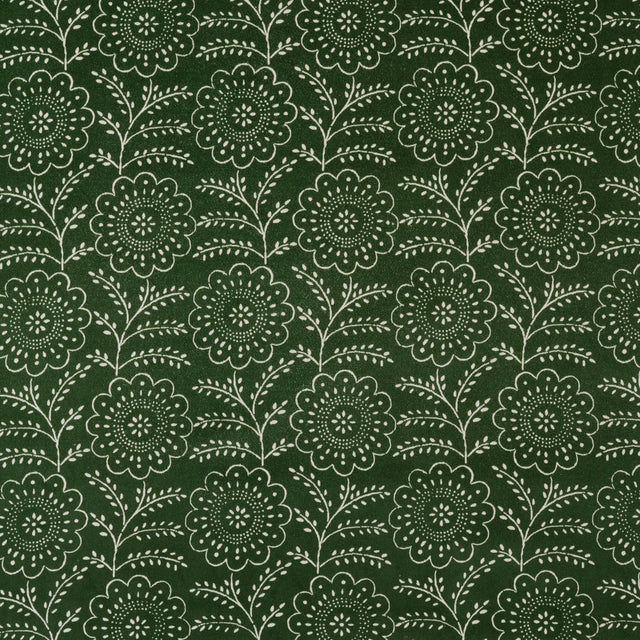 Lara Fabric by Décors Barbares in Green / Velvet