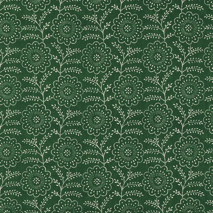 Lara Fabric by Décors Barbares in Green / Linen