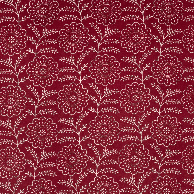 Lara Fabric by Décors Barbares in Red / Velvet
