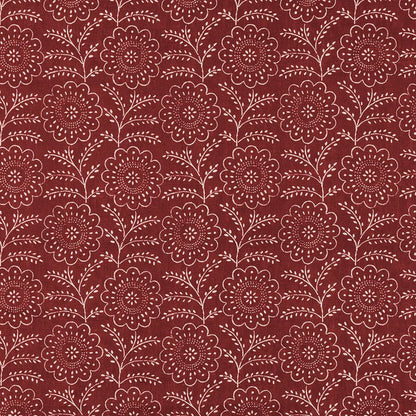 Lara Fabric by Décors Barbares in Red / Linen