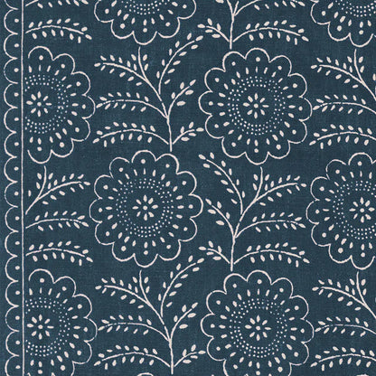 Lara Fabric by Décors Barbares in Blue, border detail