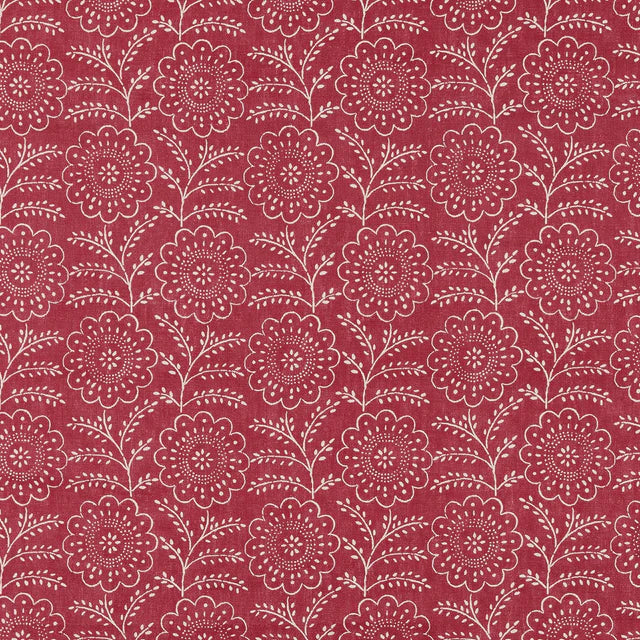 Lara Fabric by Décors Barbares in Raspberry / Linen