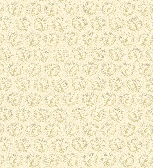 Leaves Wallpaper by Betsy Textiles in Butter