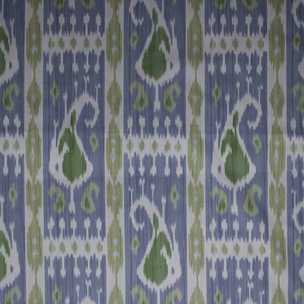 Leila Ikat Fabric by Titley & Marr in Teal & Grass
