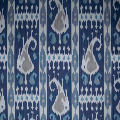 Leila Ikat Fabric by Titley & Marr in Indigo & Azure